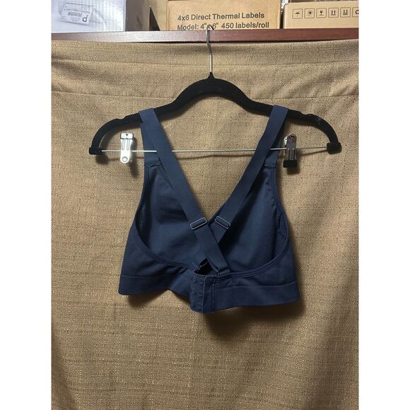 ALO Yago Semaless Ribbed Favorite Bra Navy No Padding Size Large - Picture 4 of 4